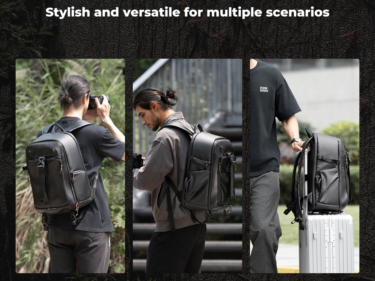 K&F CONCEPT 25L Beg Lelaki Lightweight Water-Resistant Camera Backpack ...