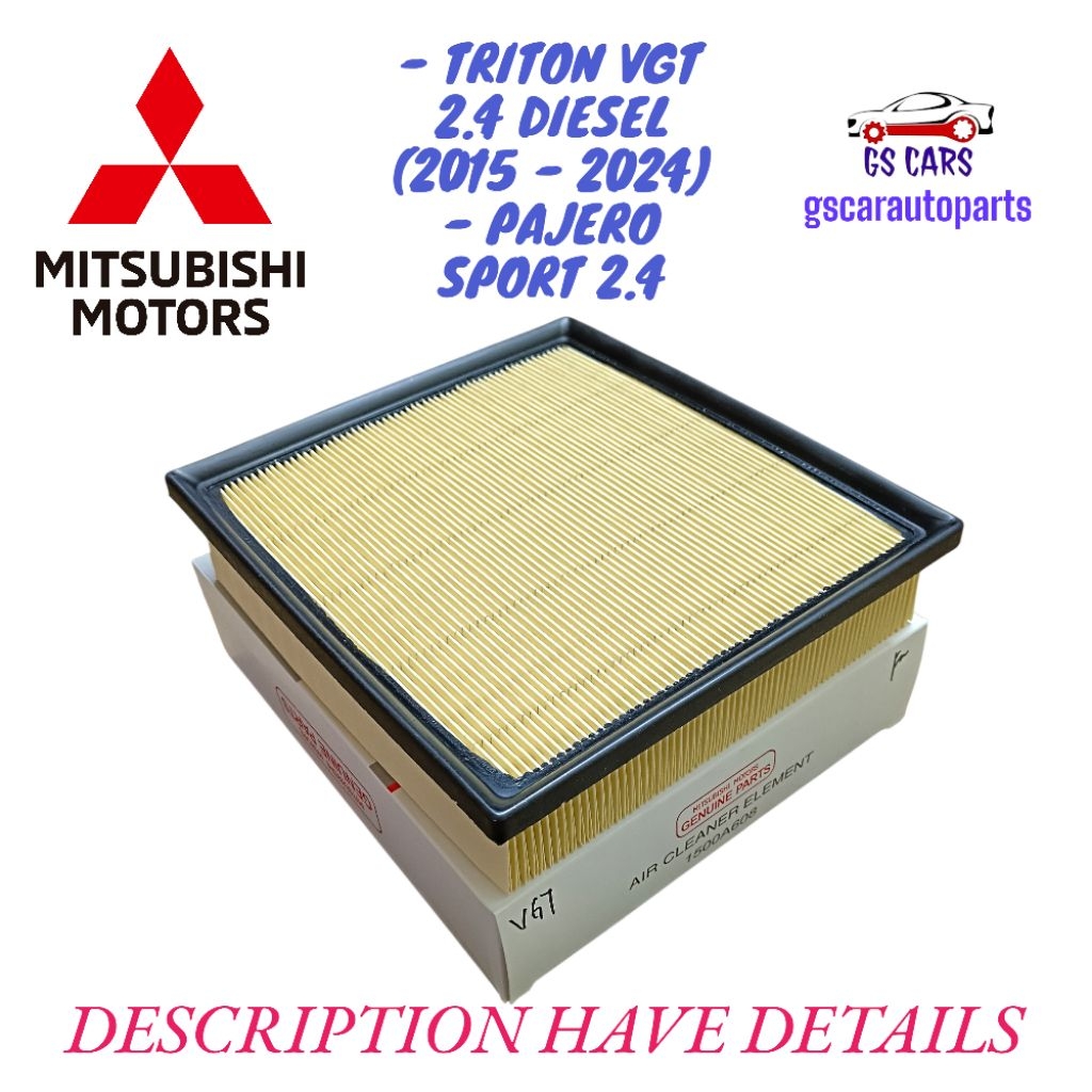 Mitsubishi Engine Air Filter Triton VGT 2.4 2016/Mivec kl3t 2017/Lexus ...