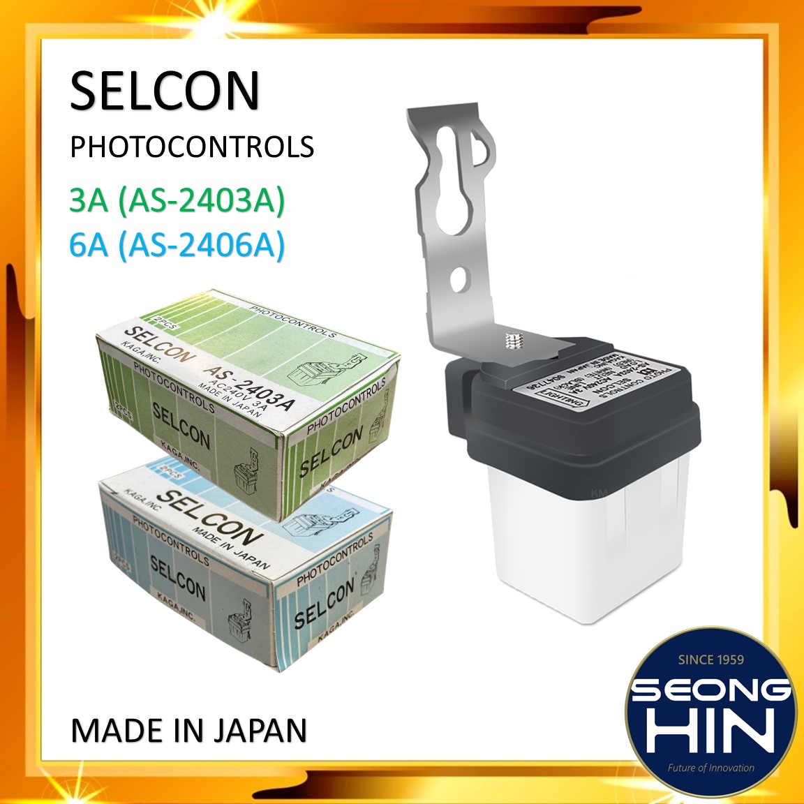 Selcon 3A 6A Photocontrols MADE IN JAPAN Day Night lighting Control ...