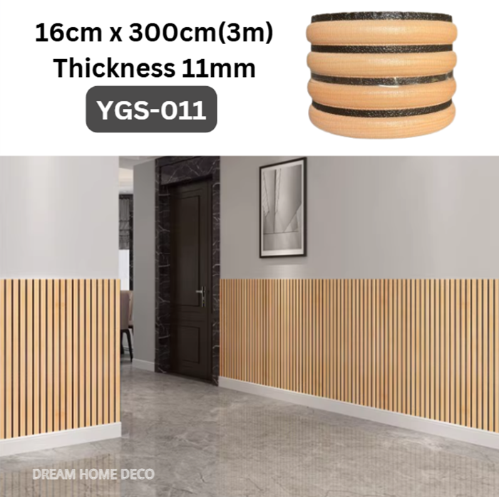 16cm x 300cm Kertas Dinding Jalur Panel Kayu - Kertas Dinding Panel ...
