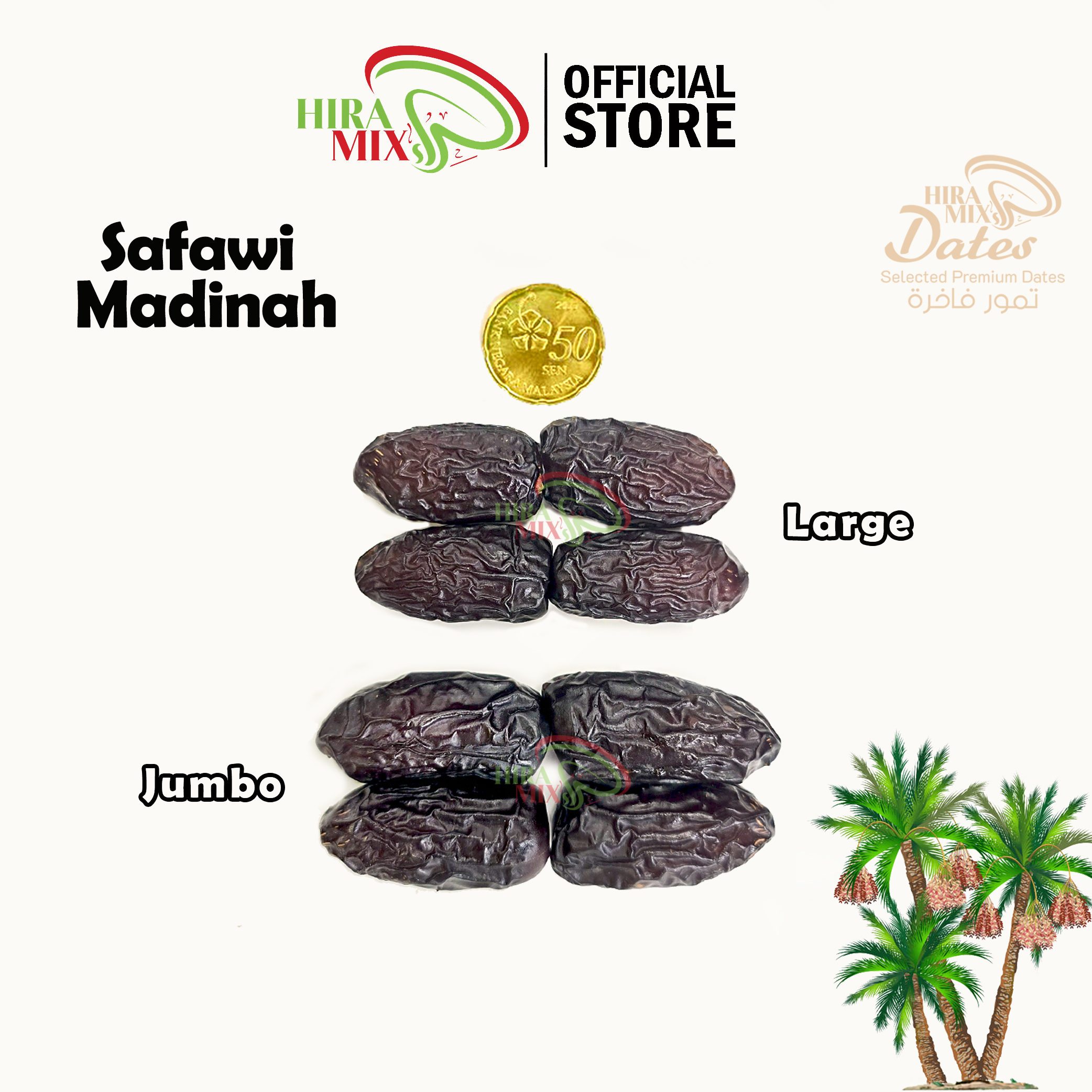 Ramadan Promo HiraMix Kurma Safawi Madinah Dates VIP Jumbo | AA Large ...