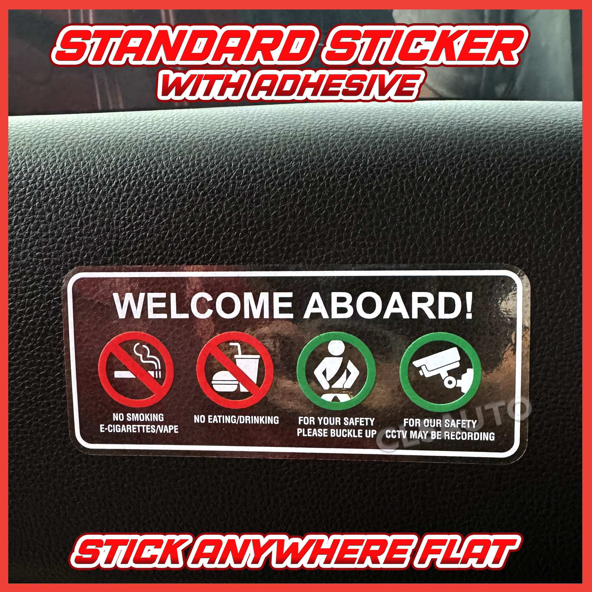 E-Hailing Passenger Rules Sticker for Grab Driver, AirAsia Ride ...