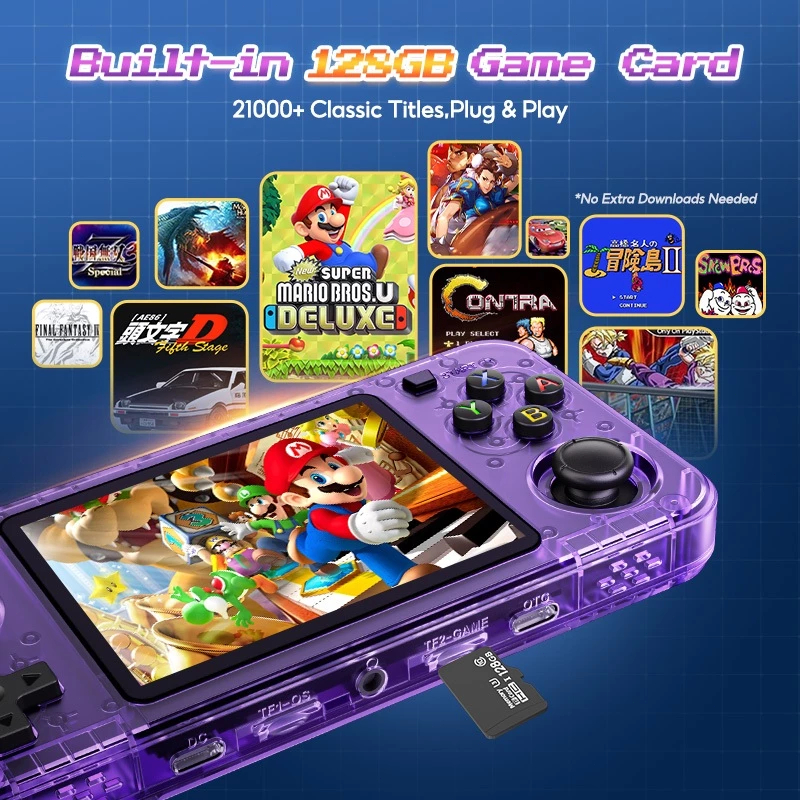 【New】R36H Retro Handheld Game Console Open-Source Linux 3.5-inch IPS ...