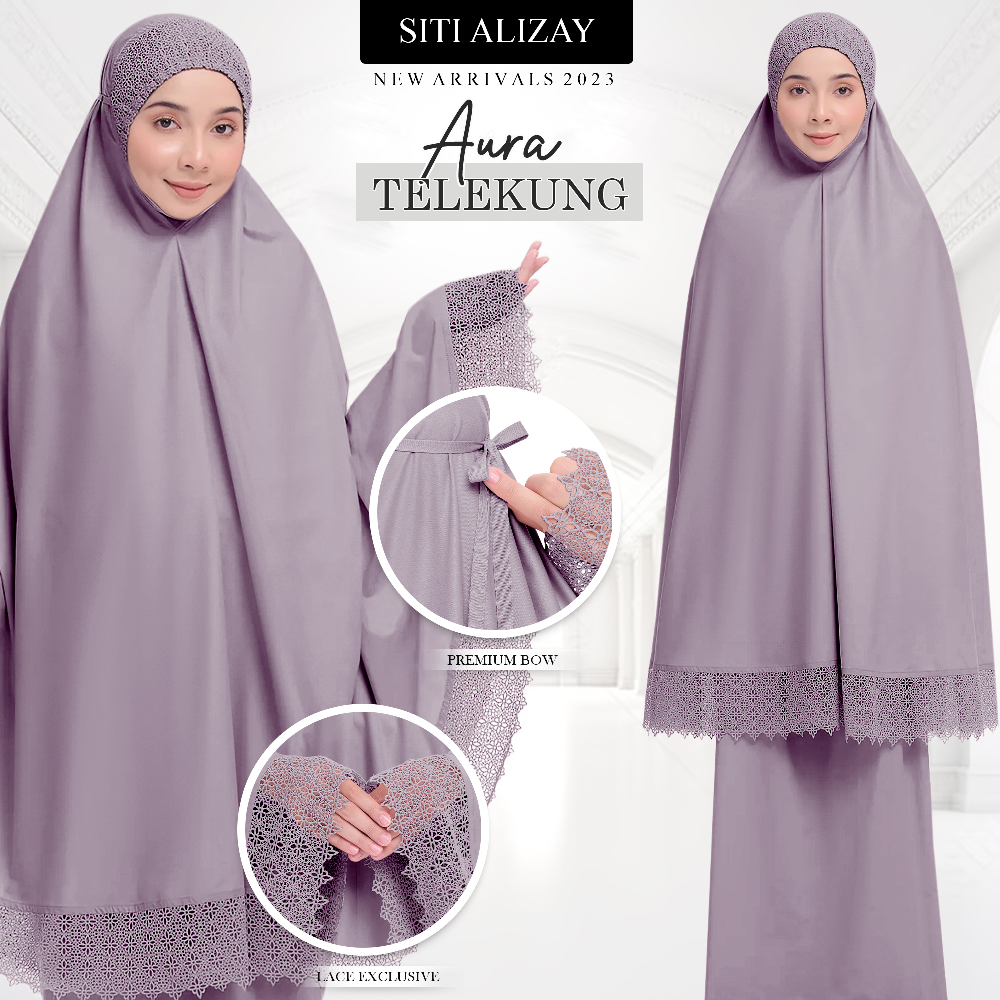 Telekung siti Lace by Siti Exclusive (Ready Stock ) | Shopee Malaysia
