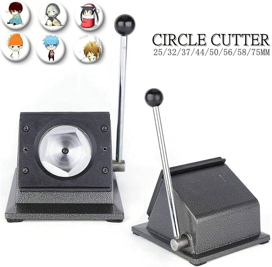 Round Badge Paper Cutter 25/32/44/58/75mm Punch Die Cutter Button Maker ...