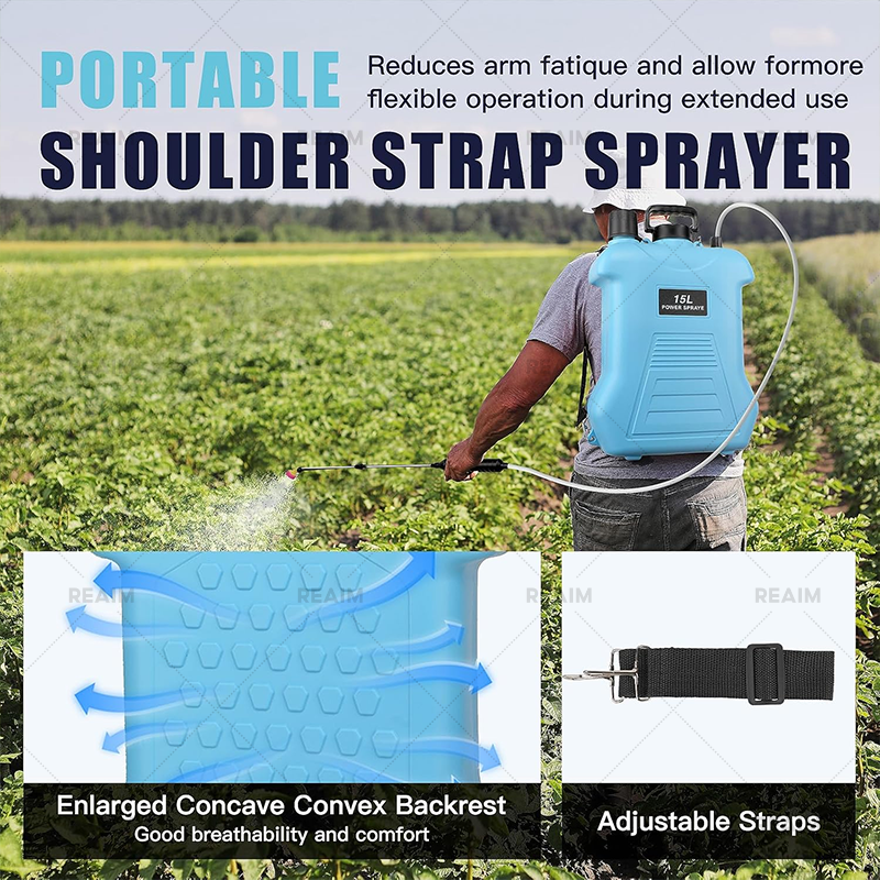 REAIM Spray Pam Racun Bateri Pump Tong Racun Manual Rumput Sprayer ...