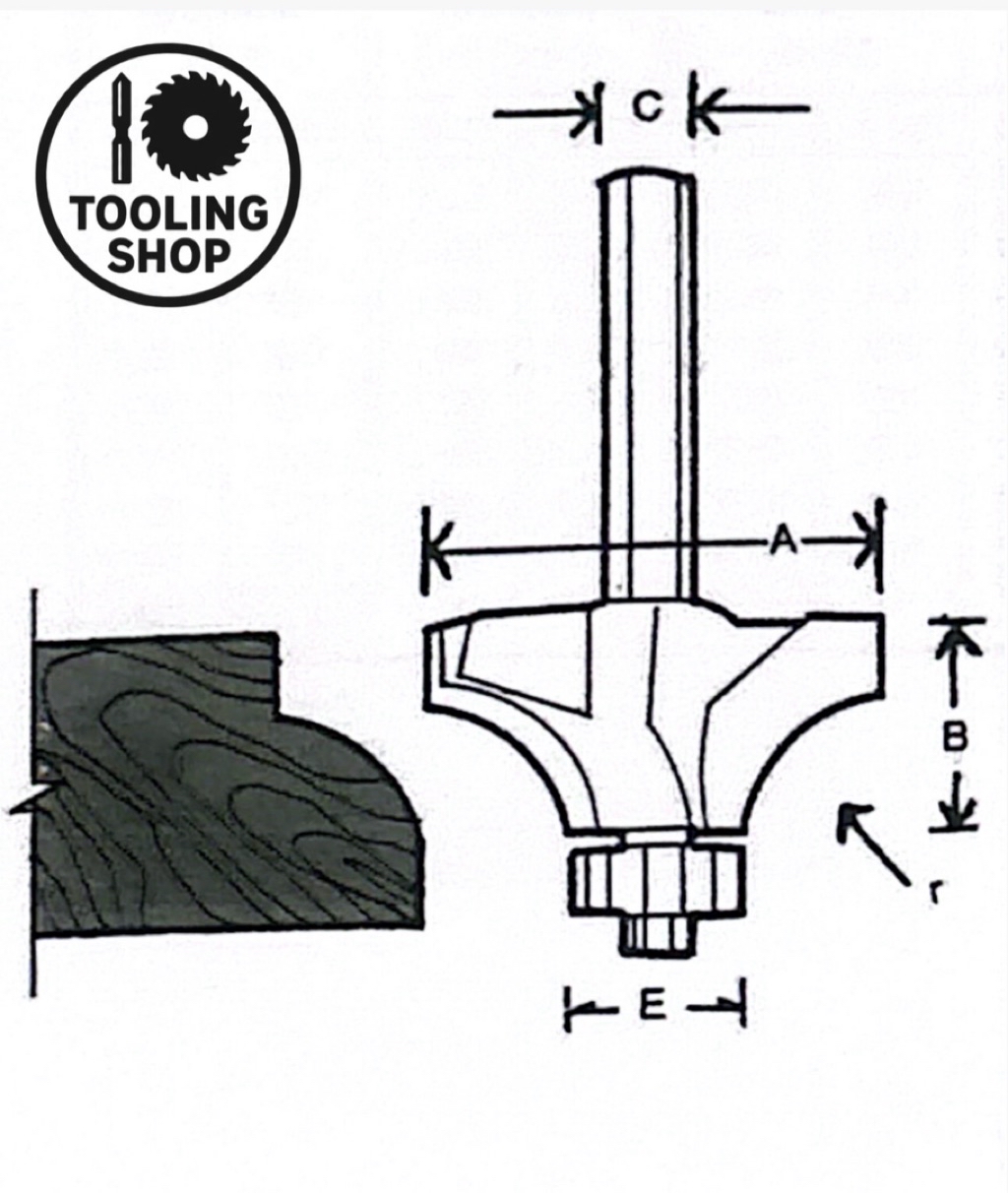 Original ARDEN Professional Router Bit-Carbide Corner Rounding Bit S1/4 ...