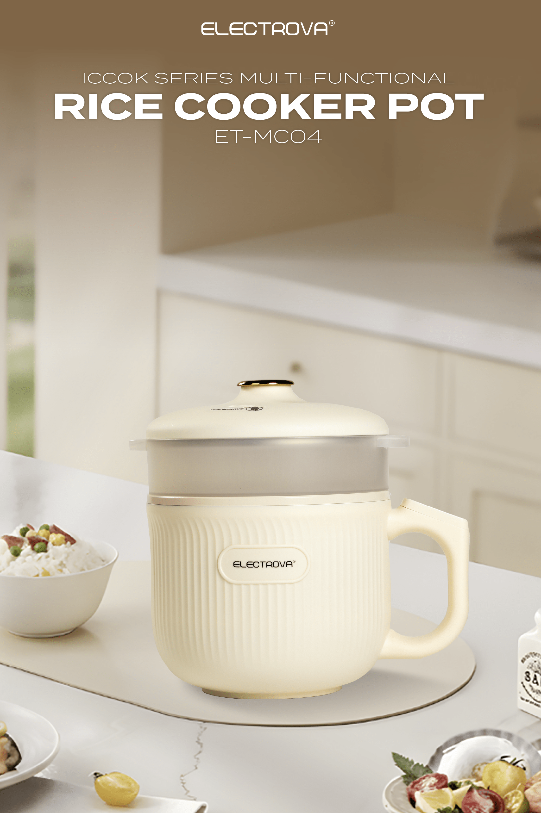 Electrova iCook 1.2L Mini Rice Cooker Multifunction Electric Cooker ...