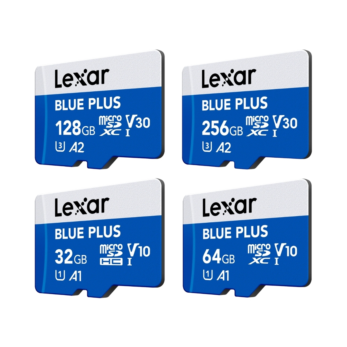 Lexar BLUE PLUS microSD Card UHS-I (Up to 170MB/s A2 V30 U3 4K UHD ...