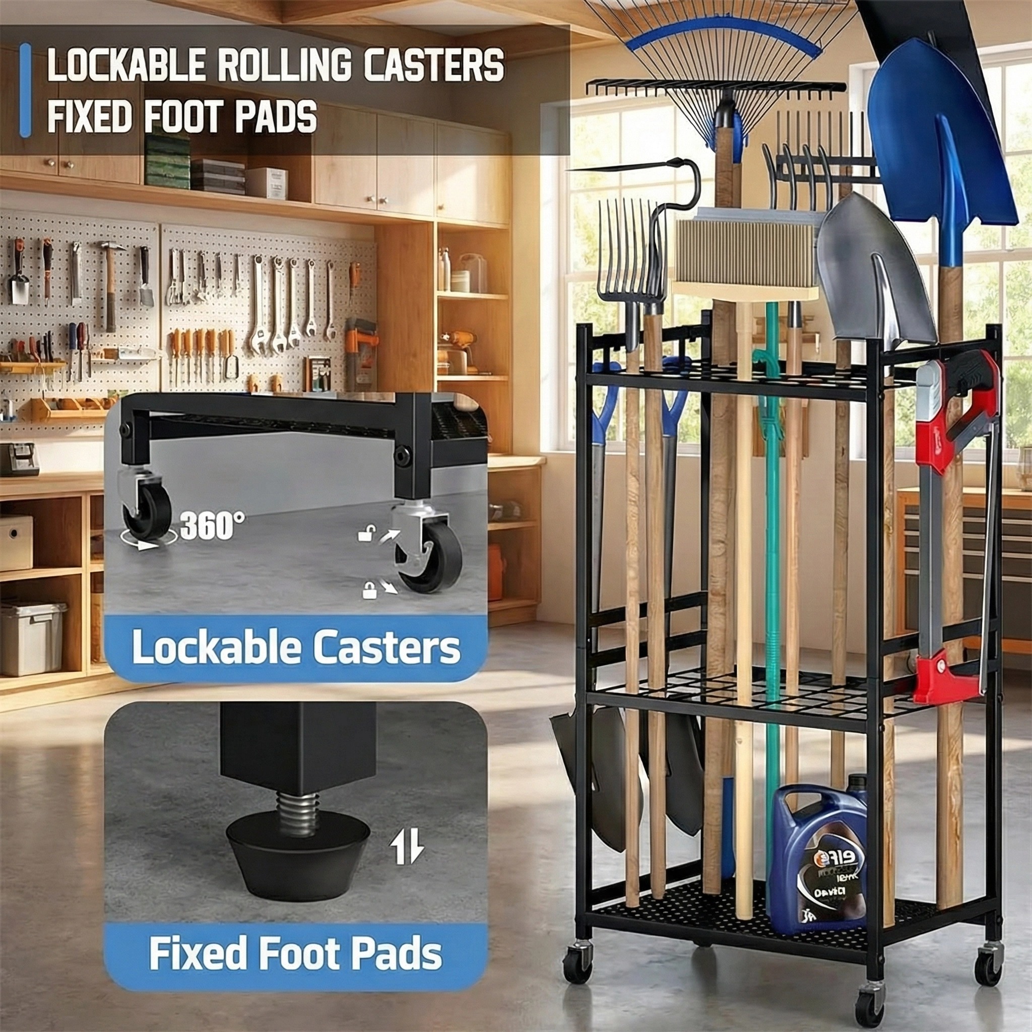 Dizik Gardening Tool Storage Rack Rak simpanan alatan berkebun Mobile ...