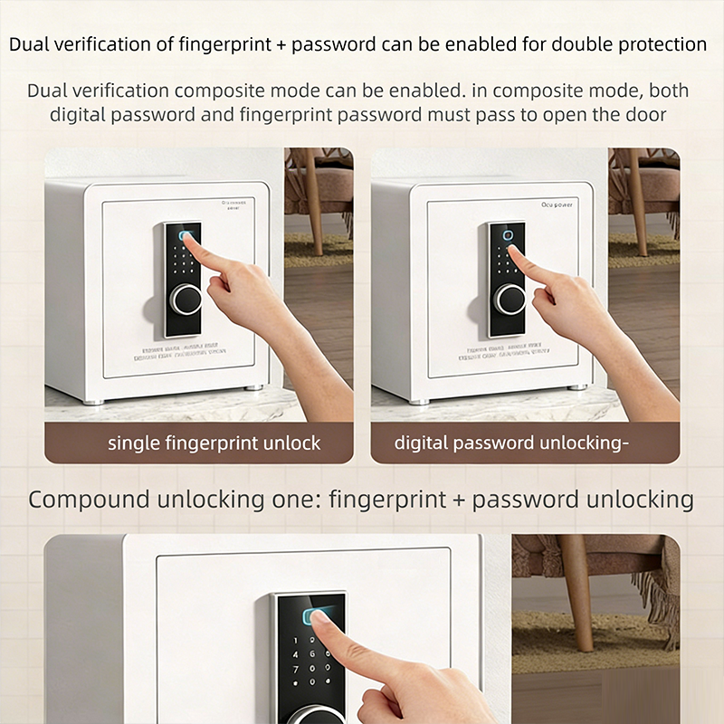 Safety box Password Fingerprint Key Combination lock Digital Fire ...