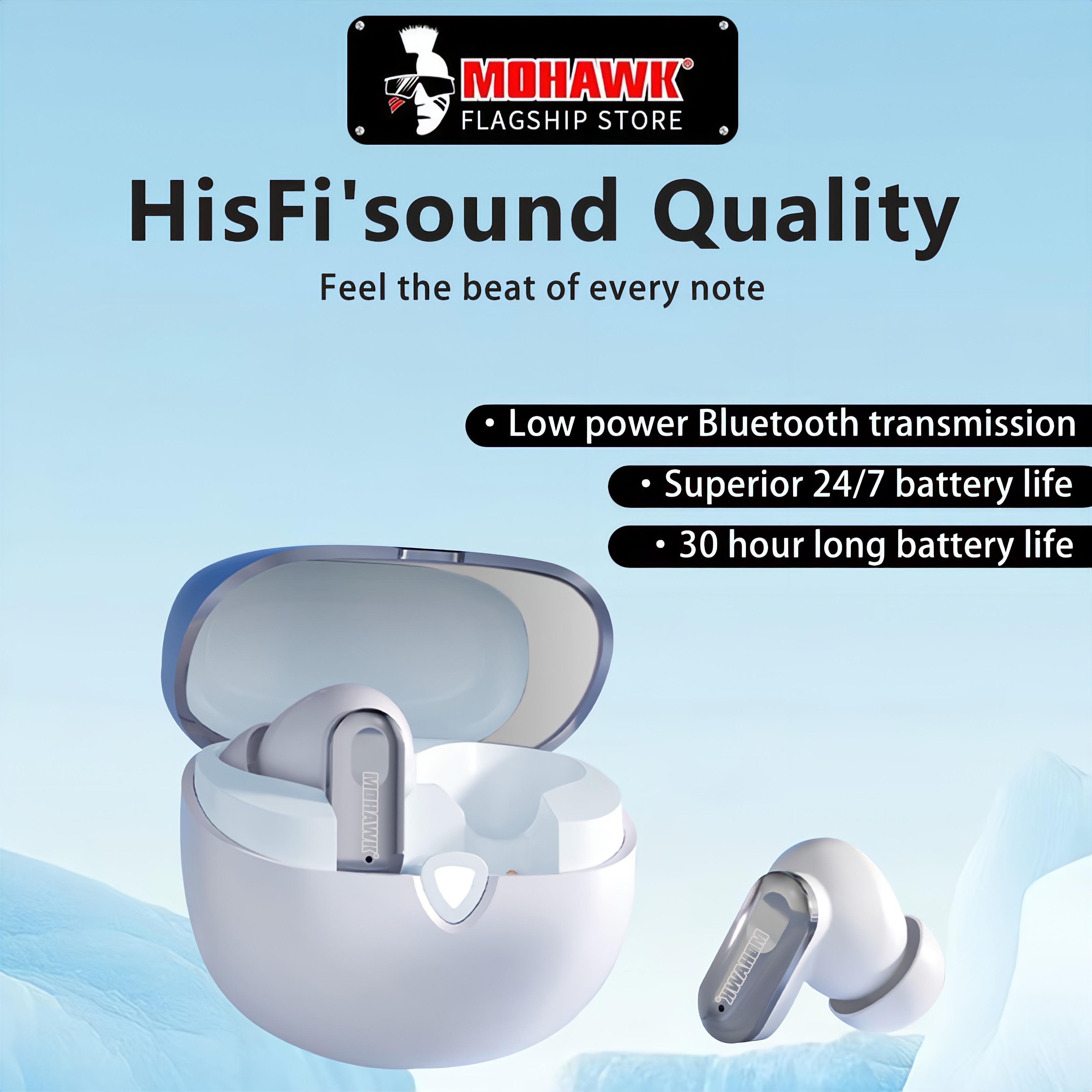 MOHAWK Penjelmaan Suara Stereoskopik 30 Jam Bateri Panjang Bluetooth 5. ...