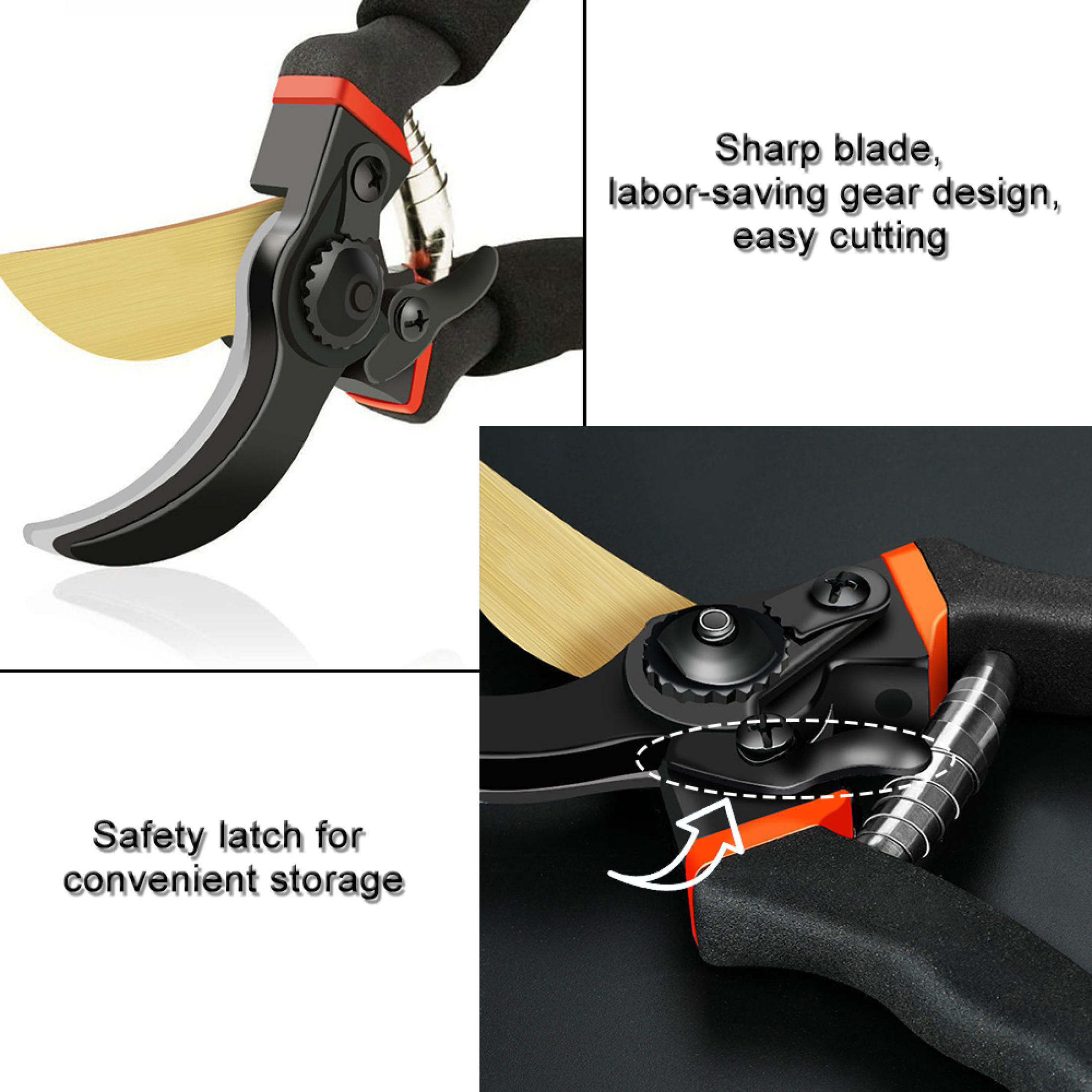 Gardening Pruning Shears High Carbon Steel Cutter Garden Plant Scissors ...
