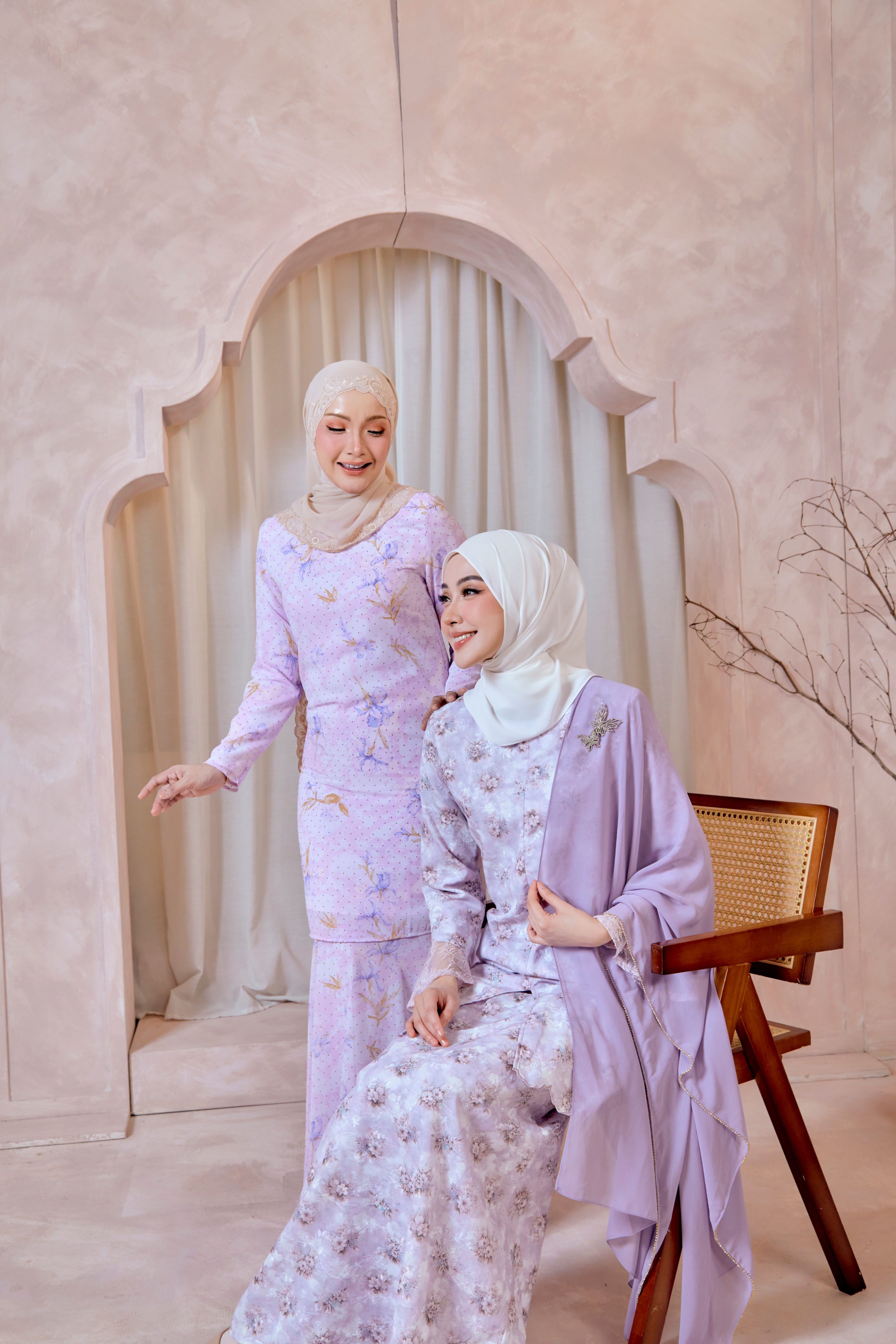 ERA MAYA Luxe { Baju Raya 2026 } Anggun Lace Sleeve Embroidery Kurung ...