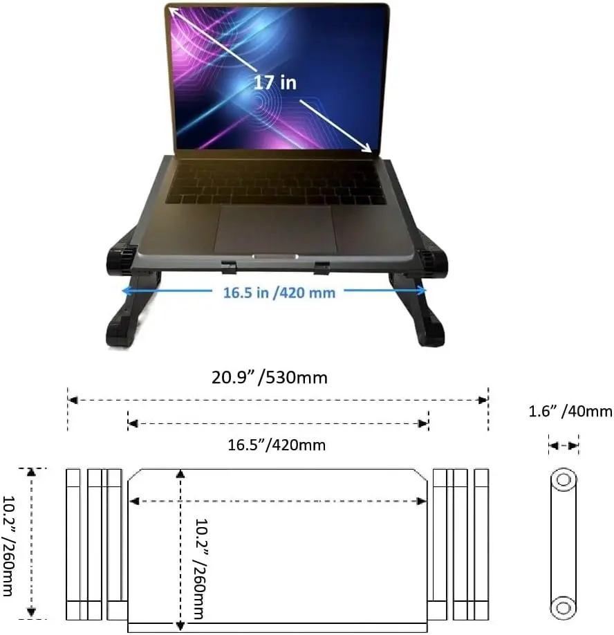 Armadiz X1 Ergonomic Foldable Study Table Laptop Stand Bedroom Gaming ...