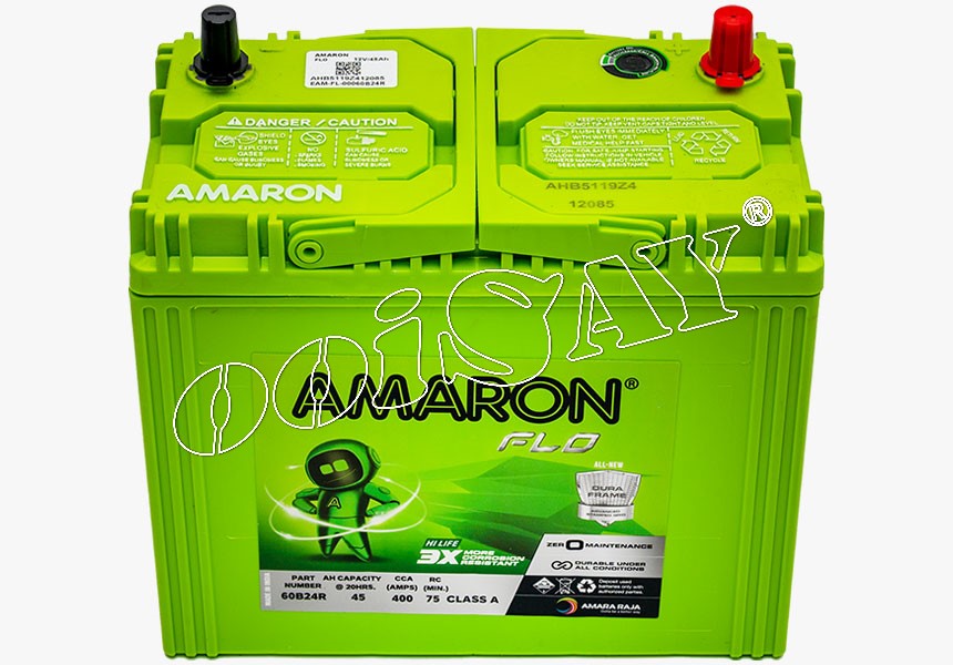 AMARON FLO NS60 | 55B24R/RS | 60B24R 60B24RS (MF) - Car Battery - Saga ...