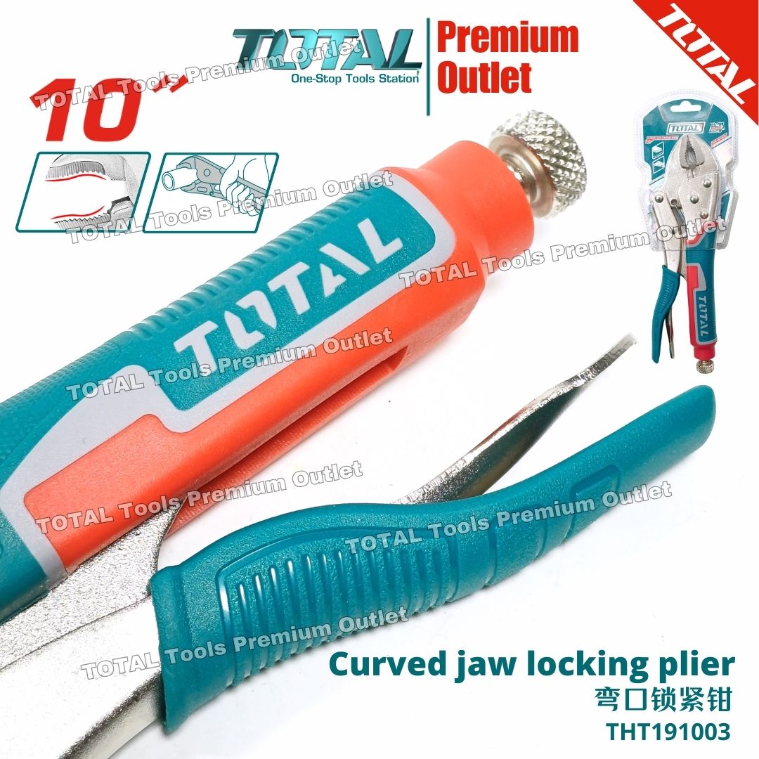 TOTAL Tools 10'' Curved jaw locking plier 弯口锁紧钳 - THT191003 | Shopee ...