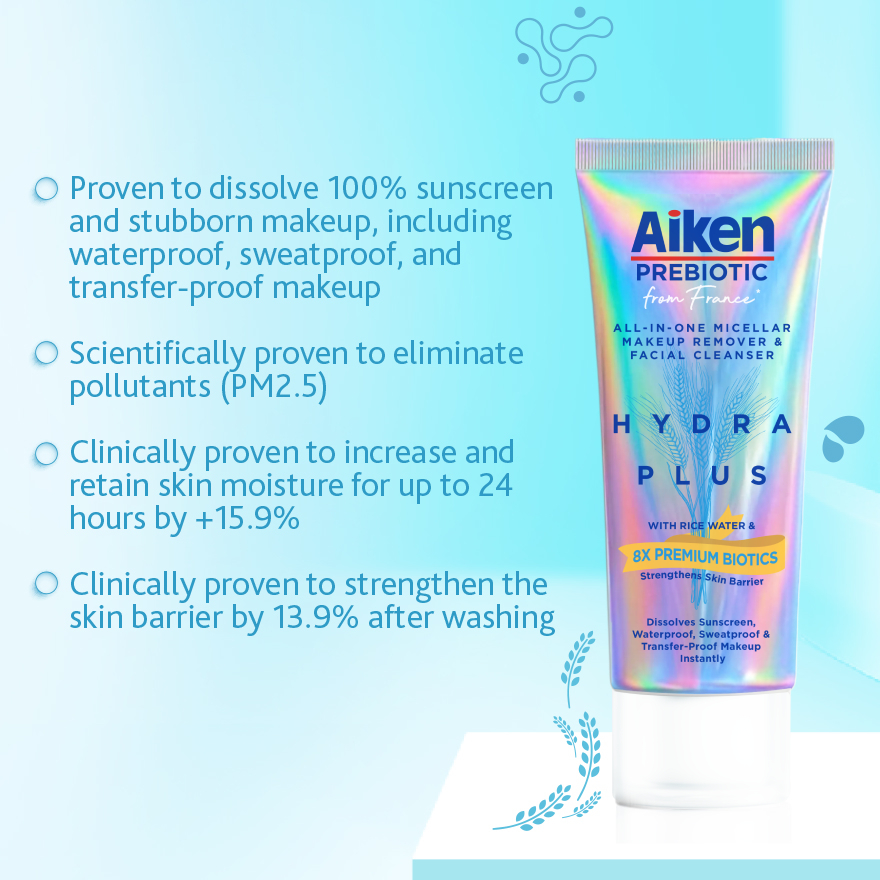 AIKEN Prebiotic All-In-One Micellar Makeup Remover & Facial Cleanser ...
