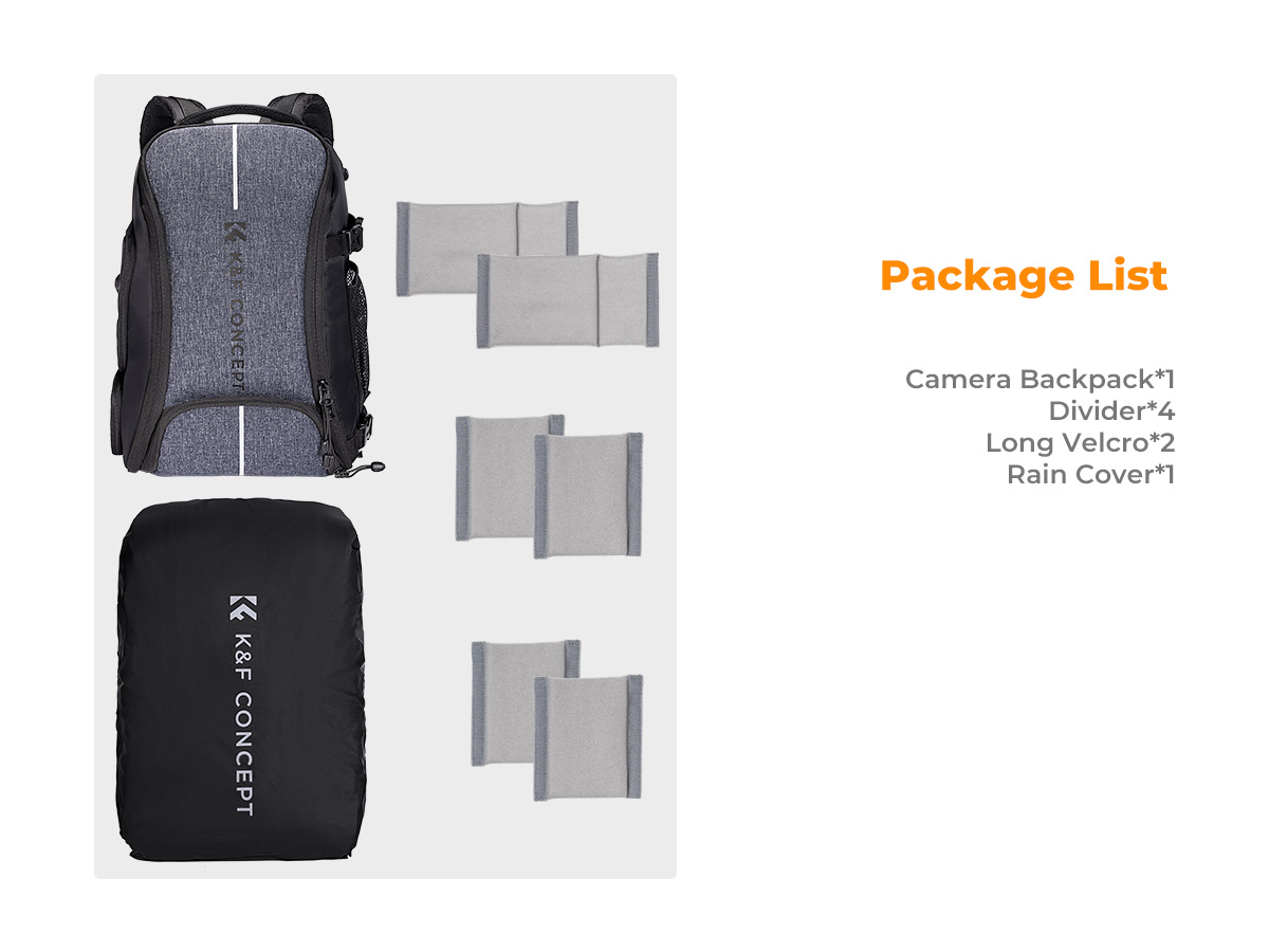 K&F CONCEPT 25L Camera Backpack Beg Kamera Multifungsi Waterproof DSLR ...