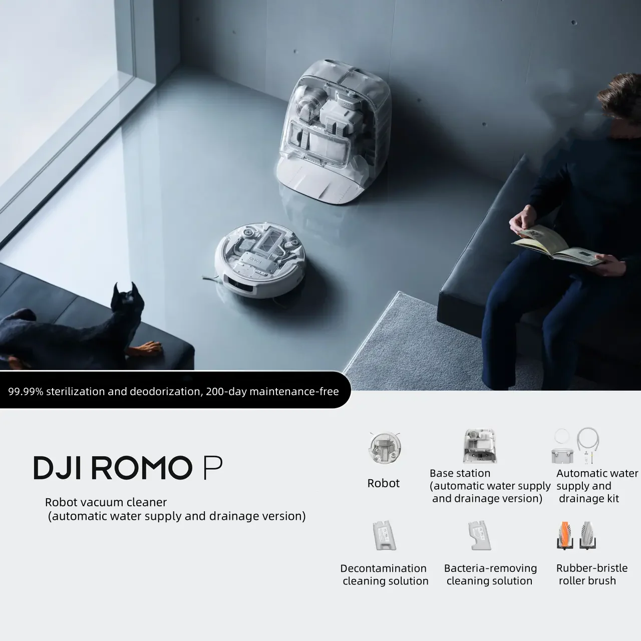DJI ROMO - Robot Vacuum | Millimeter-Level Obstacle Sensing | 25,000 Pa ...