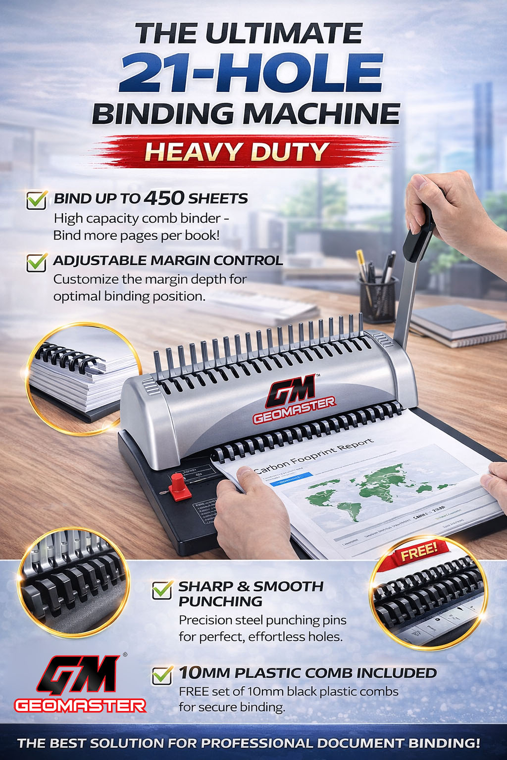 Geomaster Binding Machine (German) , Comb Binding Machine - Strong ...