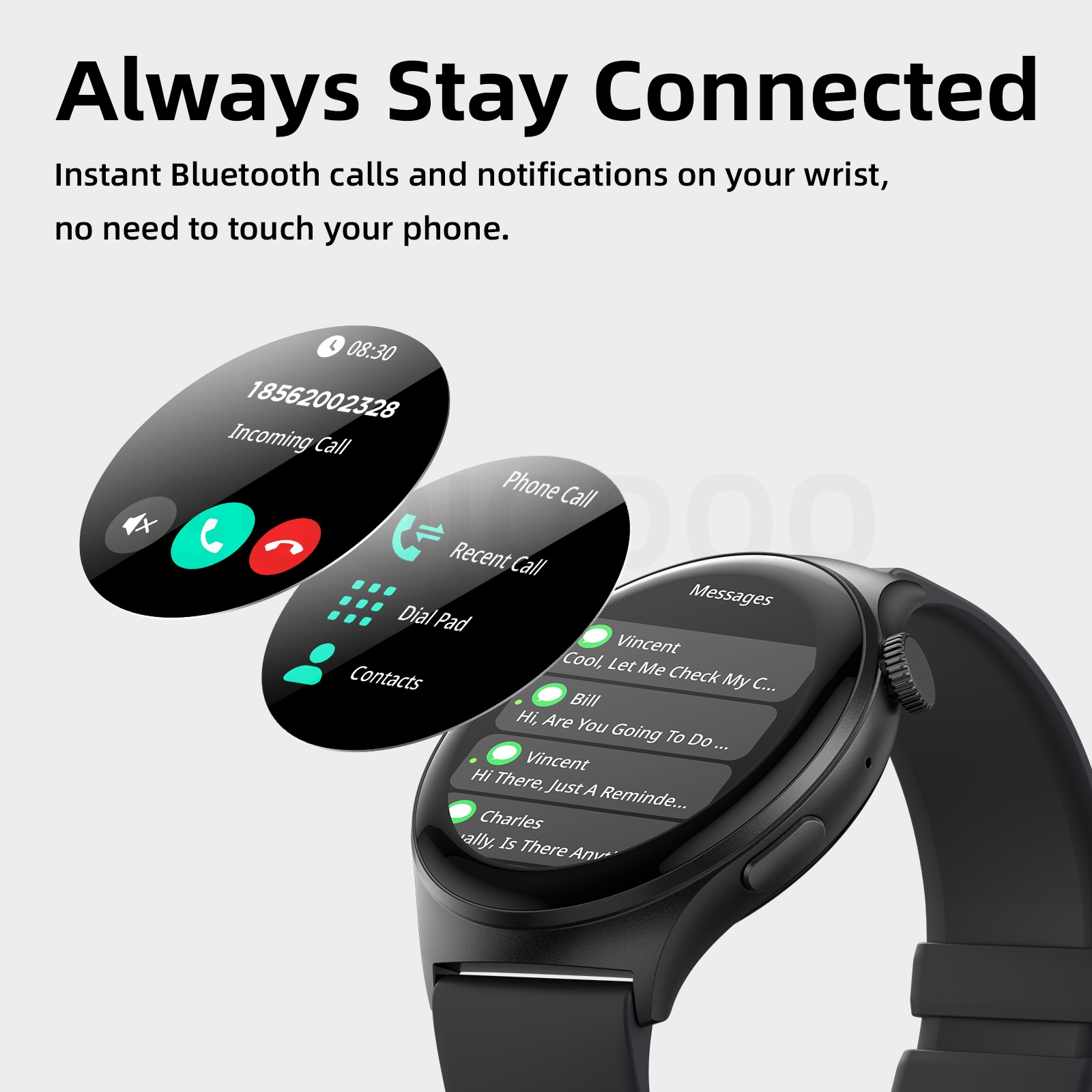GOOJODOQ 3D Dynamic Smart watch IP68 waterproof with Health Monitoring ...