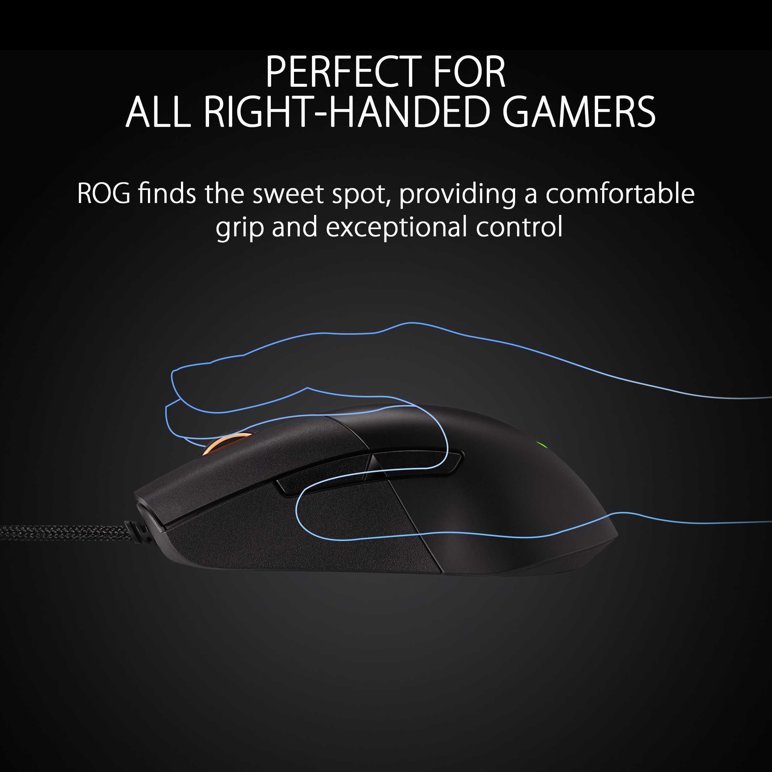 ASUS ROG P509 Keris Optical Lightweight FPS ROG 16000 DPI Sensor Gaming ...