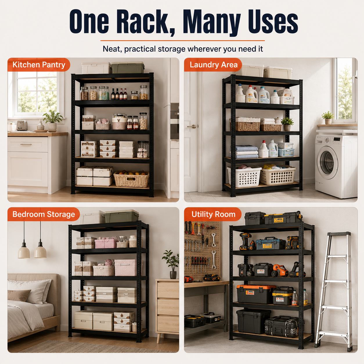 HM Boltless Rack Heavy Duty Rack Rak Dapur Kitchen Rak Bertingkat Rak ...