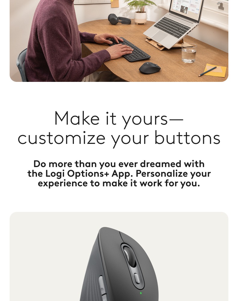 Logitech Signature Comfort Plus Wireless Mouse, M840 L Bluetooth Mouse ...