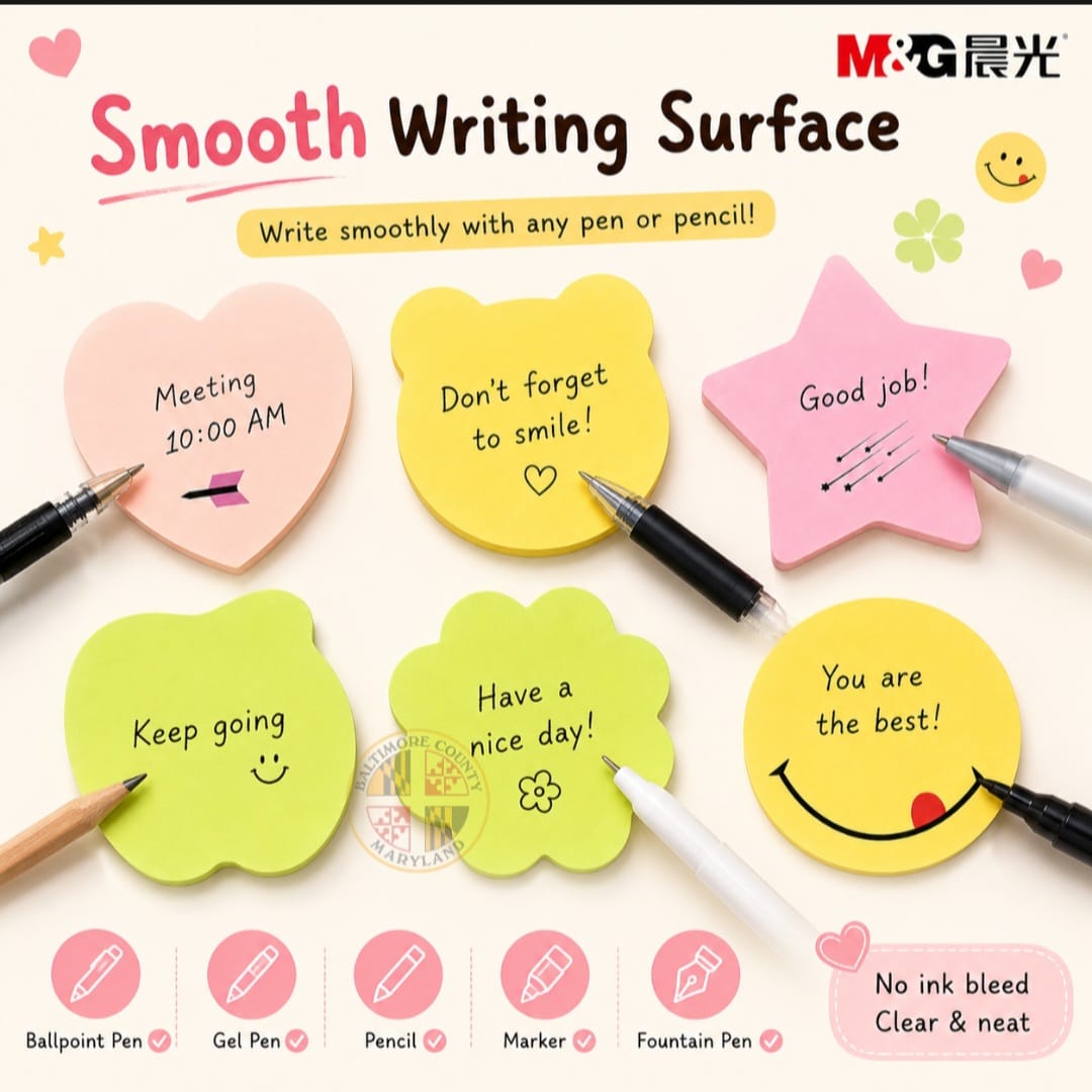 Creative Cute Sticky Notes | Strong Adhesive Memo Pads | Bear Heart ...