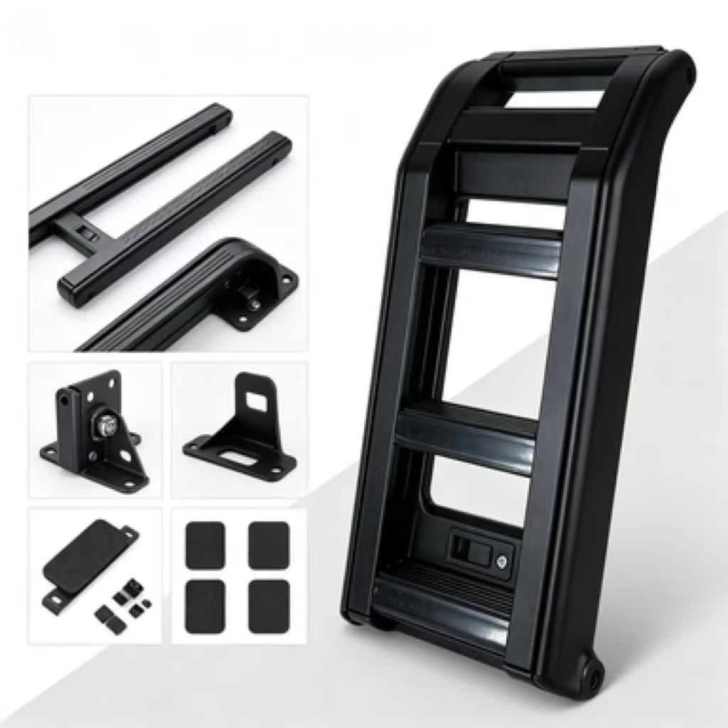 Jetour T2 Traveller Foldable Side Ladder | Heavy Duty Aluminium Anti ...