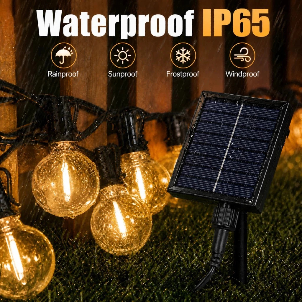 lampu solar outdoor waterproof Decorative Light Bulb light string solar ...