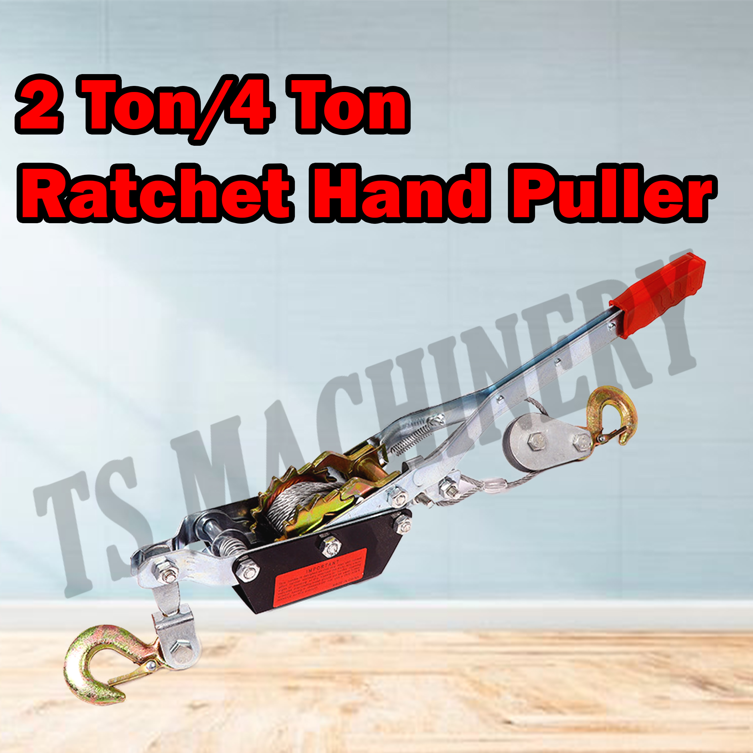 [𝐇𝐞𝐚𝐯𝐲 𝐃𝐮𝐭𝐲]2 TON 4 TON Ratchet cable hand puller 2 TON WIRE ROPE ...