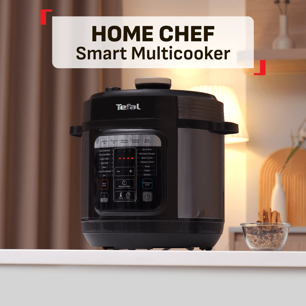 Tefal Home Chef Smart Multicooker (6L) [Free SS Inner Pot] CY601 ...