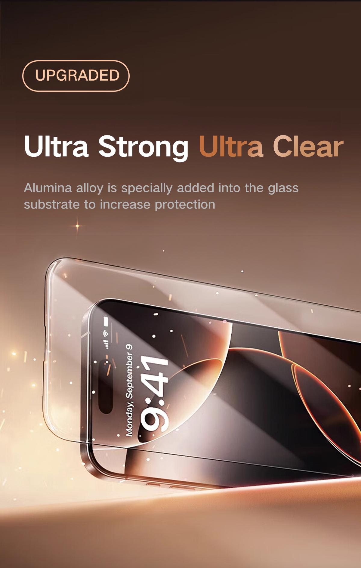 2-Pack TORRAS Invisible Edge Tempered Glass Screen Protector for iPhone ...