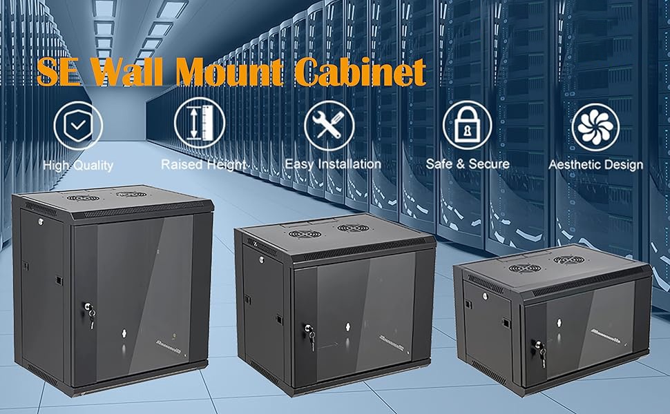 Server Cabinet 4-18U Wall Mount Network Rack Switch cabimet Vented ...
