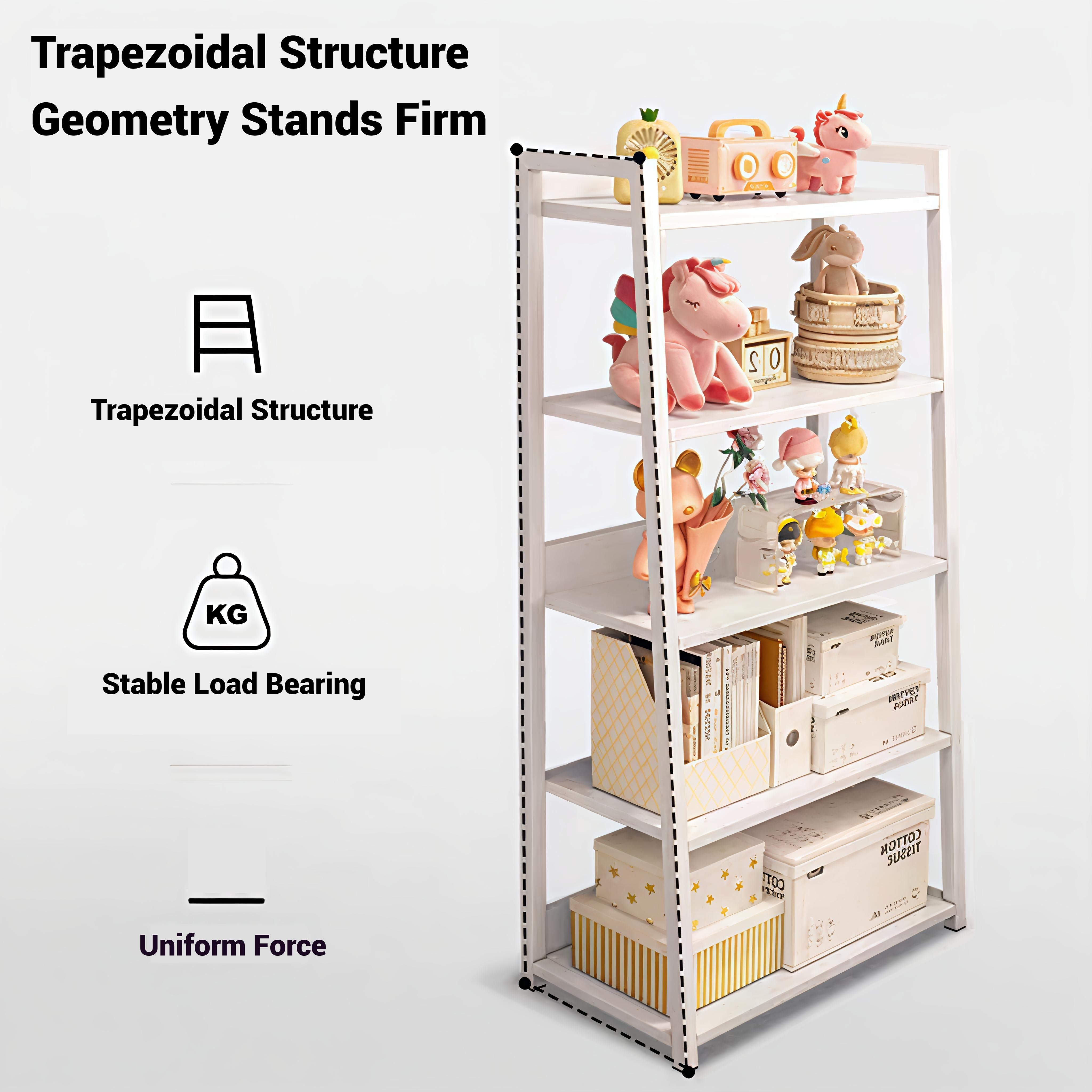 🔧rak storan buku 3/4/5 Tier Multipurpose Trapezoidal Frame Shelf Metal ...