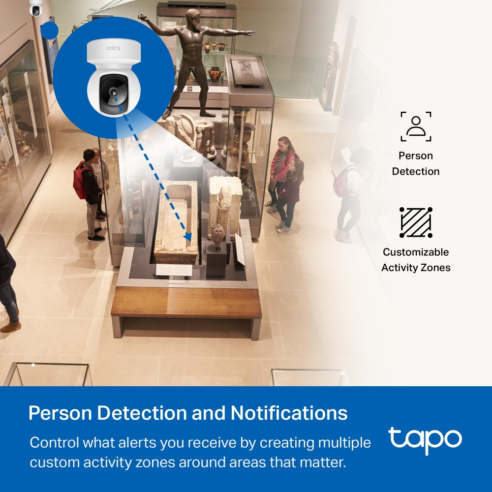 TP-Link Tapo C202 CCTV WiFi Dalaman 1080p FHD | 360° Pan/Tilt, AI ...