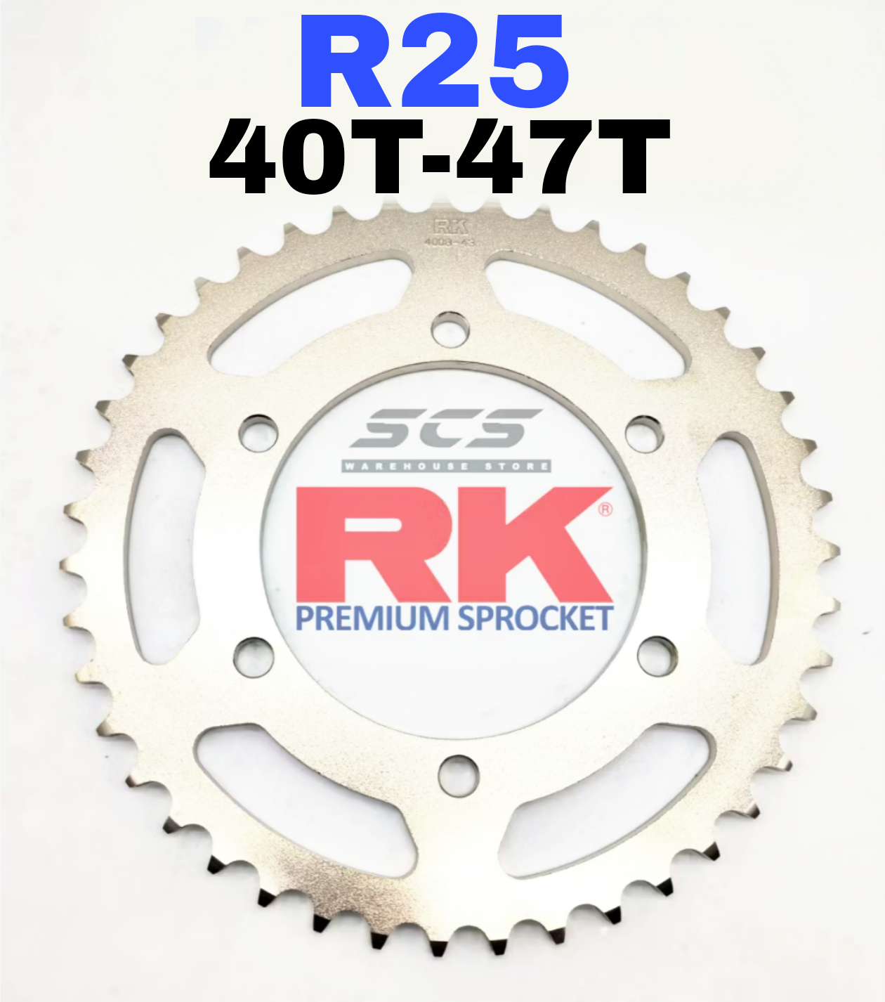 RK Japan 520 Rear Sprocket Yamaha R25 MT25 Spocket Belakang Silver ...
