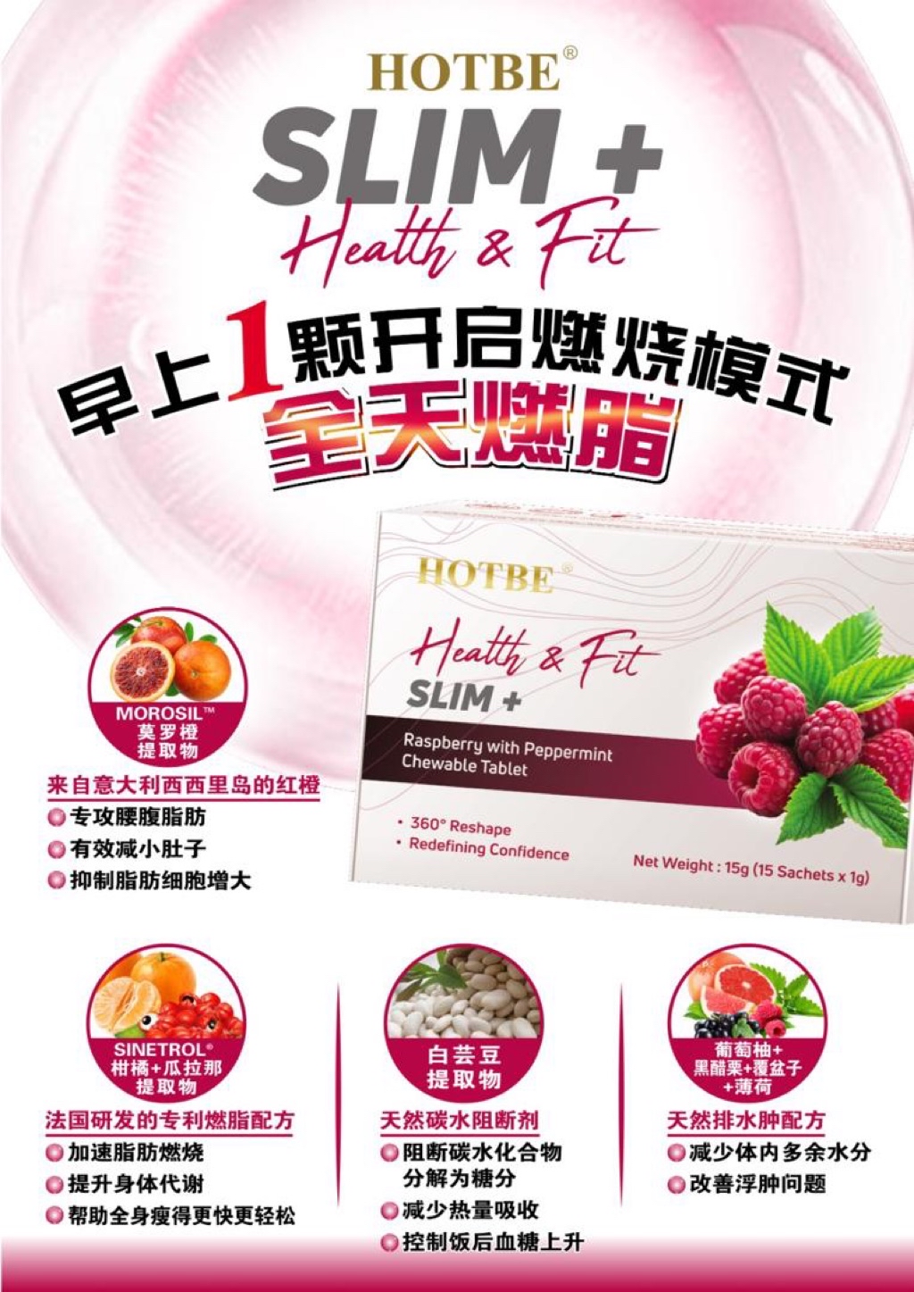 ready stock Hotbe SlimPlus 爆瘦糖（1box 15pack） hotbe （slim+nobox） | Shopee ...