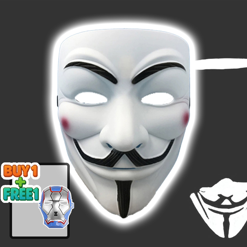 [BUY 1 FREE 1] Guy Fawkes Mask V for Vendetta Anonymous Hacker ...