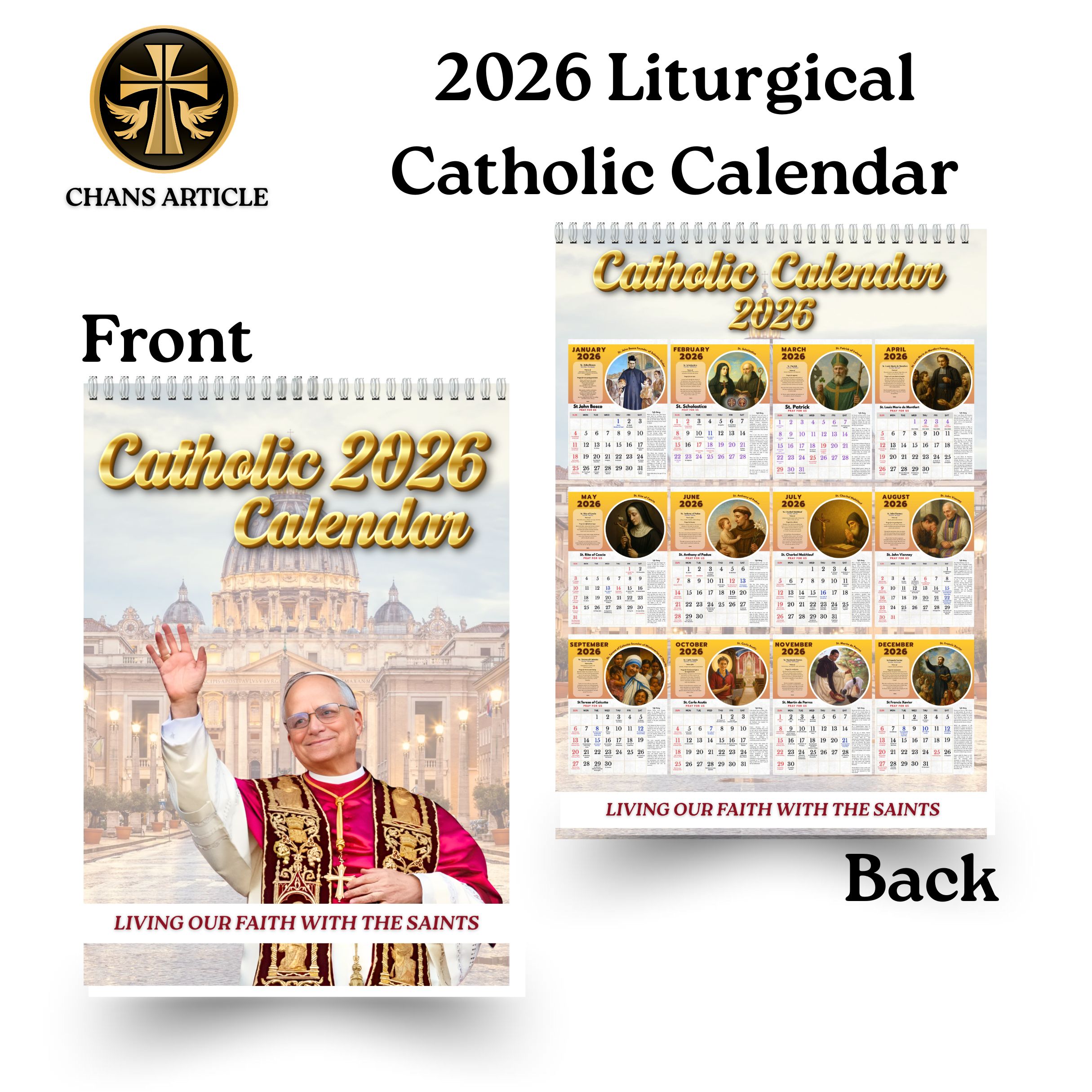 2026 Liturgical Catholic Wall Calendar | Living Our Faith with the ...