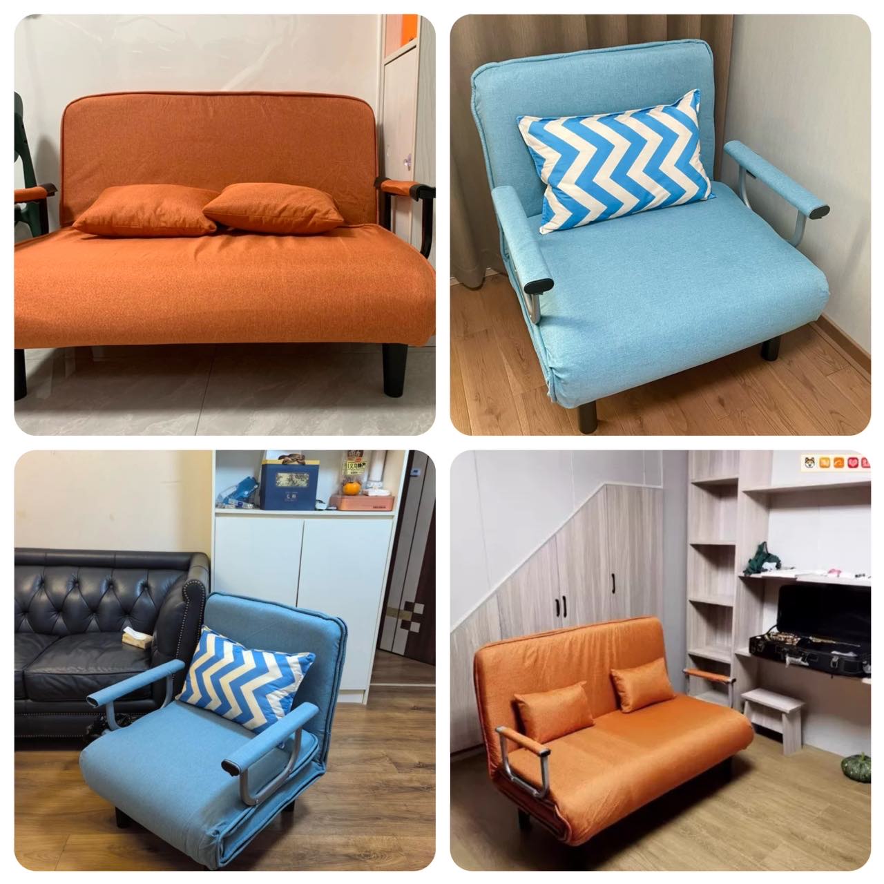 𝐁𝐌𝐙𝐀𝐑 Floding Bed Sofa Bed Katil Foldable-Sofabed Solid Wood Foldable ...