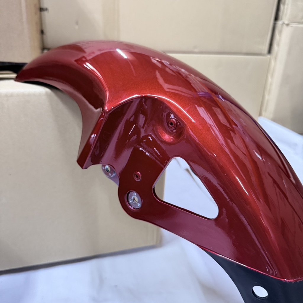 ORIGINAL YAMAHA RXZ 5PV CATALYZER BODY COVER SET WARNA SKALA MERAH ...