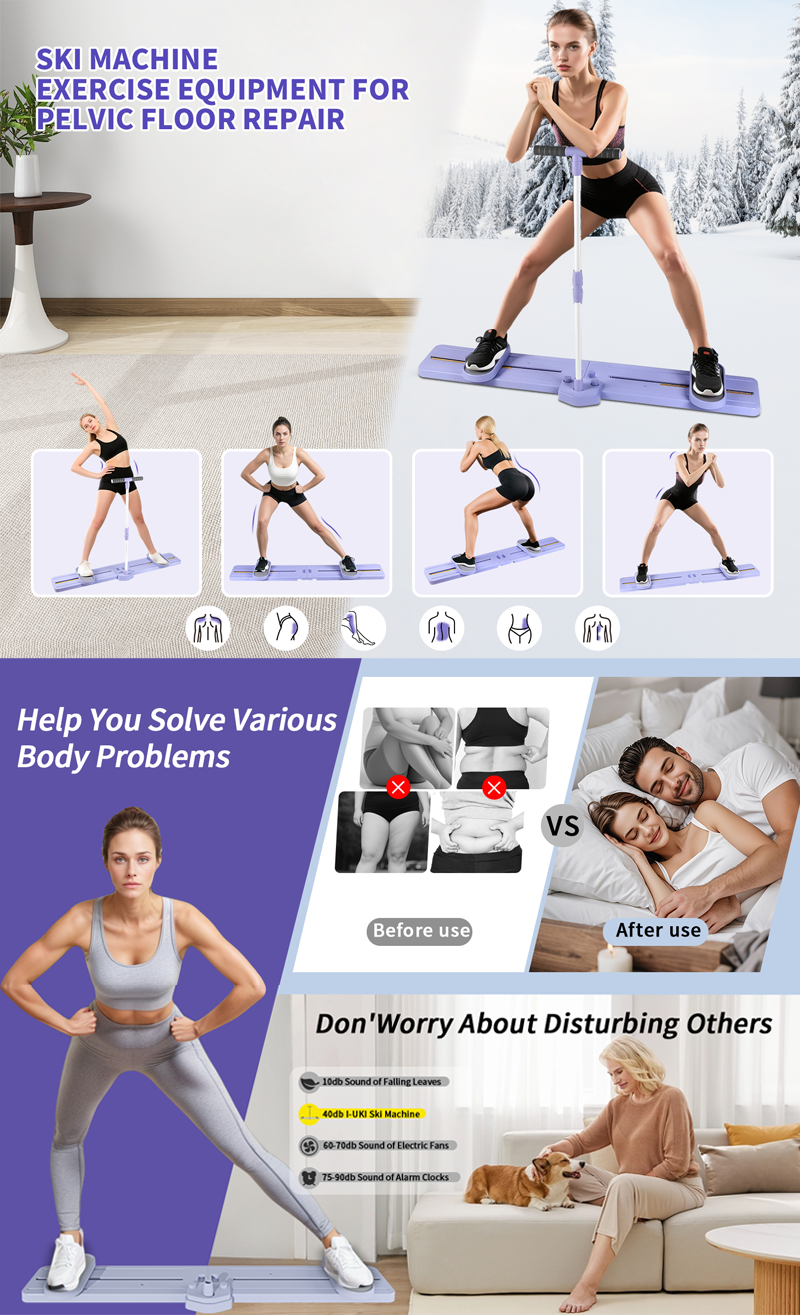 Ski Machine Basin Foldable Bottom Muscle Training Leg Shaping Aerobic ...