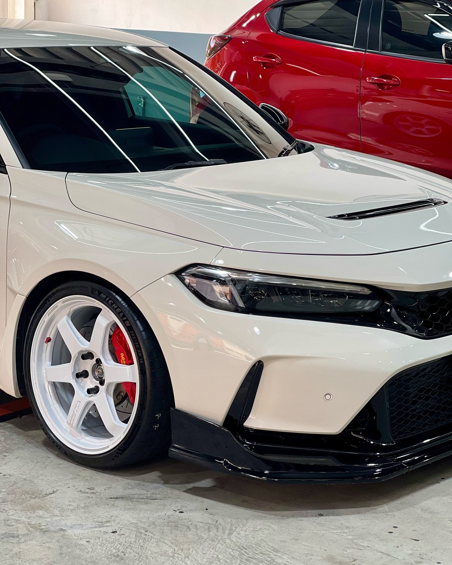 FL5 / FK8 Sport Rim RAYS TE37 Ultra Track Edition II Dash White (DW) 19 ...