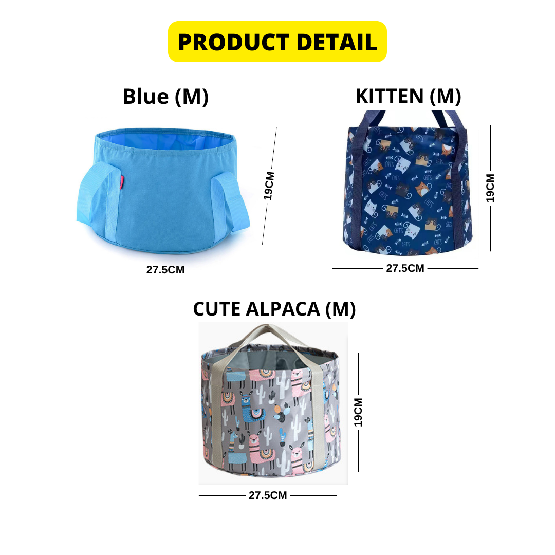 Foldable Foot Spa Bath Bucket Bag Soak Leg Baldi Rendam Kaki Badan ...