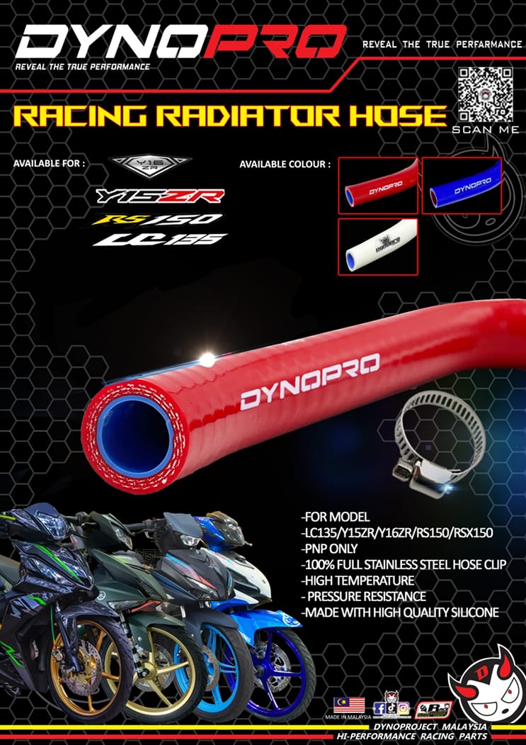 Hos Radiator Silicon Dynopro Radiator Coolant Hose Silicone Y15 Y16 ...