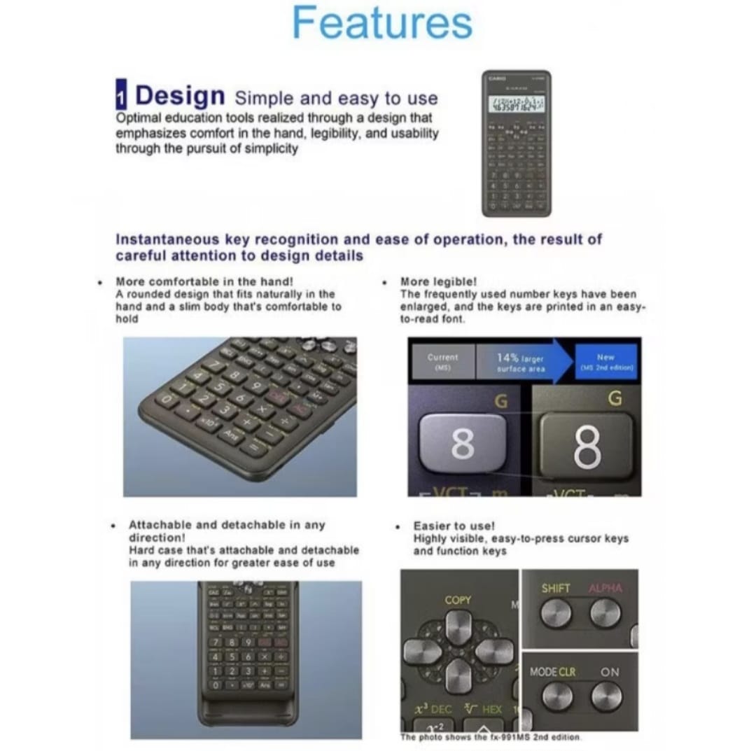 Casio Scientific Calculator FX-570MS 2nd Edition (1 Year Warranty ...