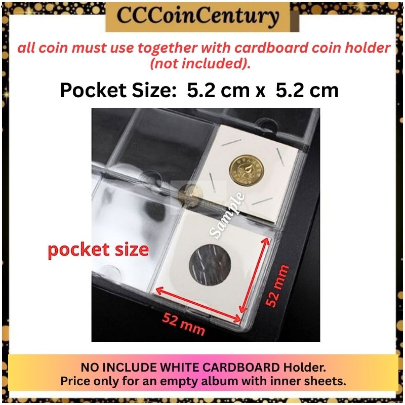 PCCB MINGT 120 Slot Pockets Coin Collection Album Book Syiling For ...